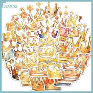 DE 50 tờ Cartoo Crown Sticker Nhãn dán trang trí Decal đáng yêu Nhãn dán máy tính xách tay