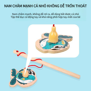 【BabyJoy】Bộ câu cá nam châm,Đồ Chơi Câu Cá Biển,Đồ Chơi Câu Cá Động Vật Biển Sống Động,Đồ chơi câu cá bằng gỗ