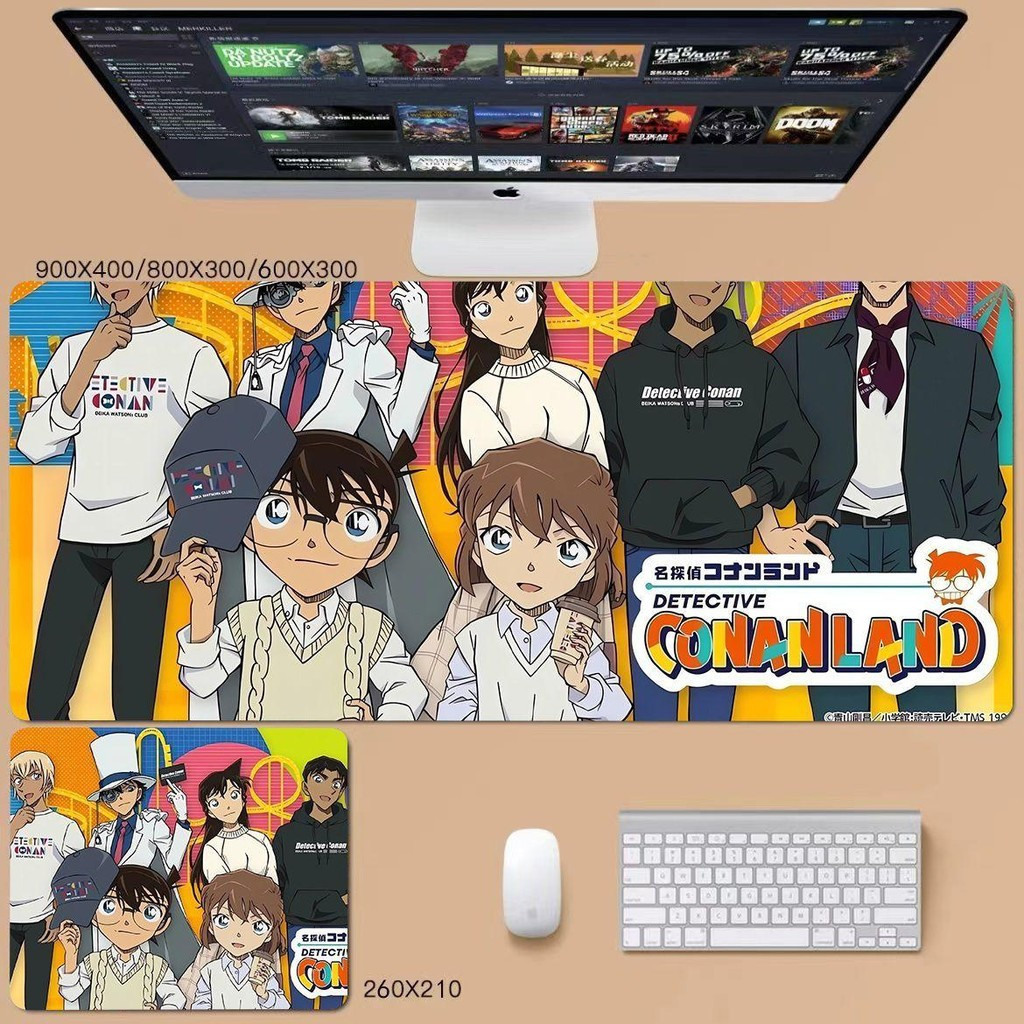 Miếng Lót Chuột Thám Tử Lừng Danh Conan Kaito Kid - Thảm Để Bàn Dày Đến 90x40cm, 3 Mm Cho Người Hâm Mộ Anime