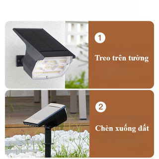 Đèn LED năng lượng mặt trời - Thiết kế hiện đại, chống nước vượt trội, chiếu sáng sân vườn 7-10h