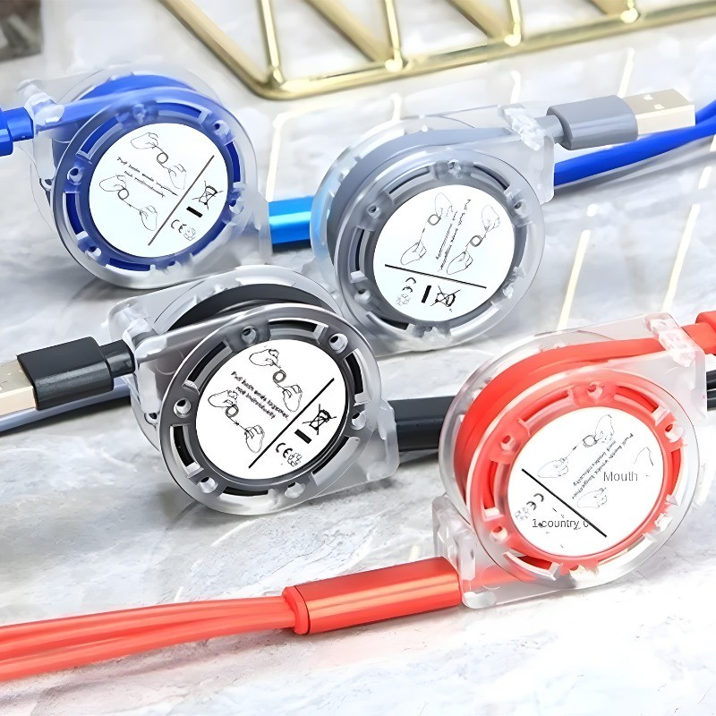 Cáp sạc đa năng có thể thu vào - Cáp dữ liệu đa năng 3 trong 1 cổng - Cáp sạc USB sạc nhanh cho Ios Android Type C​
