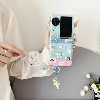 Ốp điện thoại gấp cho Oppo Find N2 N3 Flip Lật Dễ Thương Khóc Cho Bé Miếng Dán Vòng Tay Vỏ Điện Thoại TPU Cứng