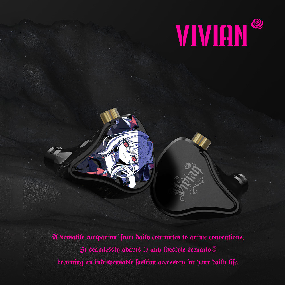 CVJ Vivian 10mm Trình điều khiển năng động trong tai Tai nghe Thích hợp cho trò chơi Cáp có thể tháo rời 0,78mm 2Pin Chất lượng âm thanh HiFi
