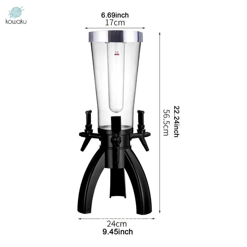 Tháp bia 3 L Tháp bia có ống lạnh Đồ uống chắc chắn Tháp đựng đồ uống thương mại cho quán rượu RV Bar Trò chơi tiệc tùng