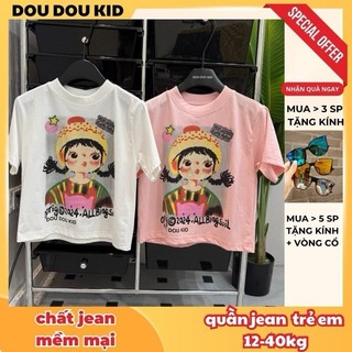 AP57 Áo Phông Bé Gái 11-45kg,Chất Cotton Hữu Cơ Mềm Mát