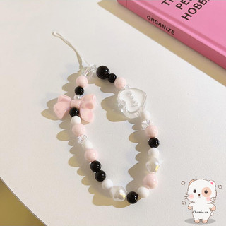 【Chamvn】Dây đeo điện thoại kiểu Sweet Fairy chống mất dây đeo điện thoại Ốp lưng điện thoại đính hạt mặt dây chuyền