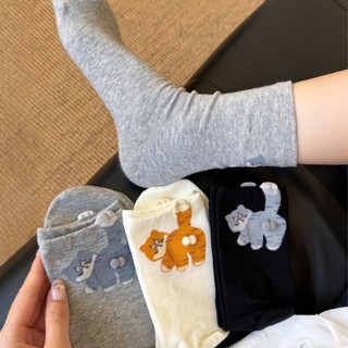 Tất Cotton Dễ Thương Trứng Mèo - Quà Tặng hoặc Tất Ngắn Mùa Hè Cho Bé Gái