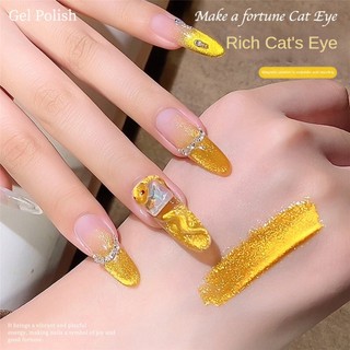 XEIJAYI Fortune Cat 's Eye Nail Gel Bột từ tính mật độ cao Đá pha lê vàng Mắt mèo Trị liệu bằng ánh sáng Keo móng tay nghệ thuật làm móng tay cho tiệm làm móng tay