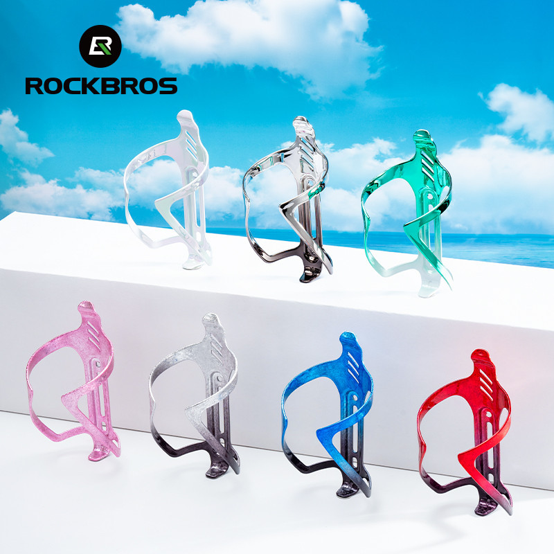 Rockbros Xe Đạp Chai Lồng Nhiều Màu Sắc Mạ Điện Cốc Chống Thấm Nước Nhẹ MTB Xe Đạp Đường Bộ Giá Đựng Bình Nước Bền Đẹp