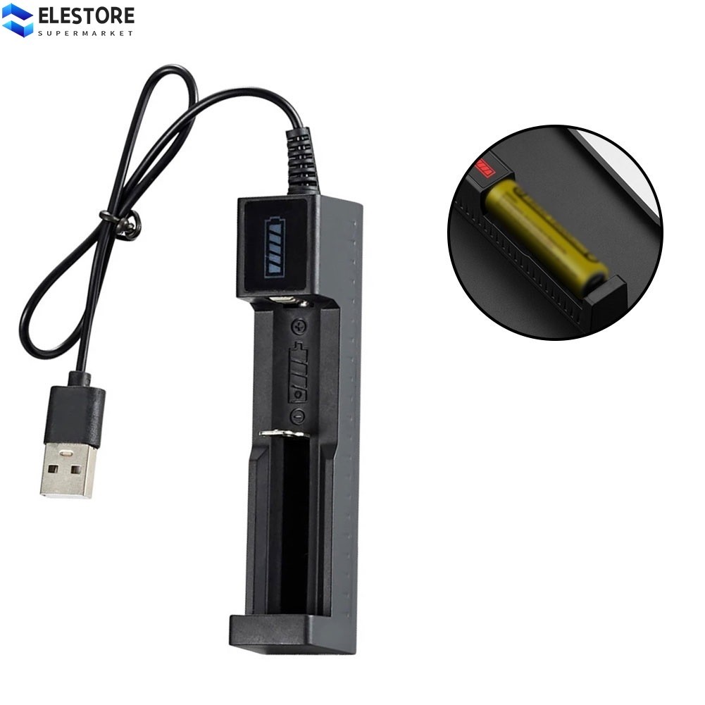 [Elecst] Bộ sạc pin thông minh USB 1 khe cắm cho pin Lithium 16340 ...