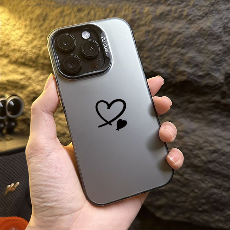 Vỏ Tương Thích Cho Xiaomi Redmi 15C 14C 13 12 13C 4G Redmi Note 14 13 12 11 Pro Plus 5G Turbo 3 10 Pro 12S 11S Dây Và Vỏ Chống Sốc Cứng Mờ Sang Trọng IMD Hình Trái Tim