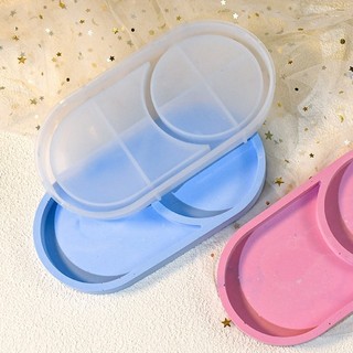 Khuôn đúc silicone oval đa dụng, phù hợp làm coaster và khay trang sức thủ công
