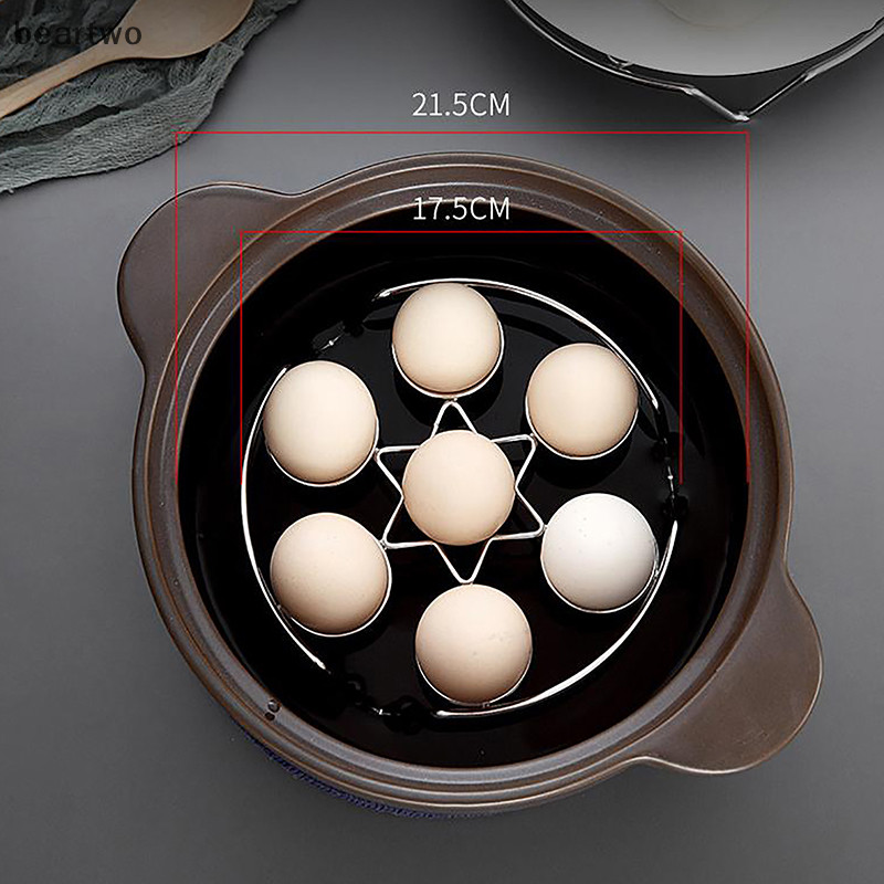 al Giá trứng bằng thép không gỉ, giá hấp bánh bao, phụ kiện nấu ăn đẹp