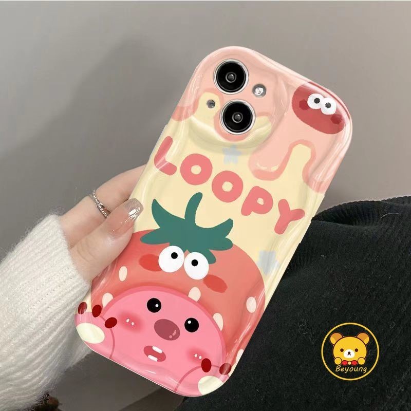 Ốp Điện Thoại Trái Cây Loopy Cho Redmi Note 13 11 Pro 12 12S 11S 4G 13 12 11 Pro Pro + 5G 9 Pro 8 Pro 9s Little Beaver Chuối Xoàiteen Dâu Dễ Thương Ngộ nghĩnh Mềm Chống Rơi Trường Hợp
