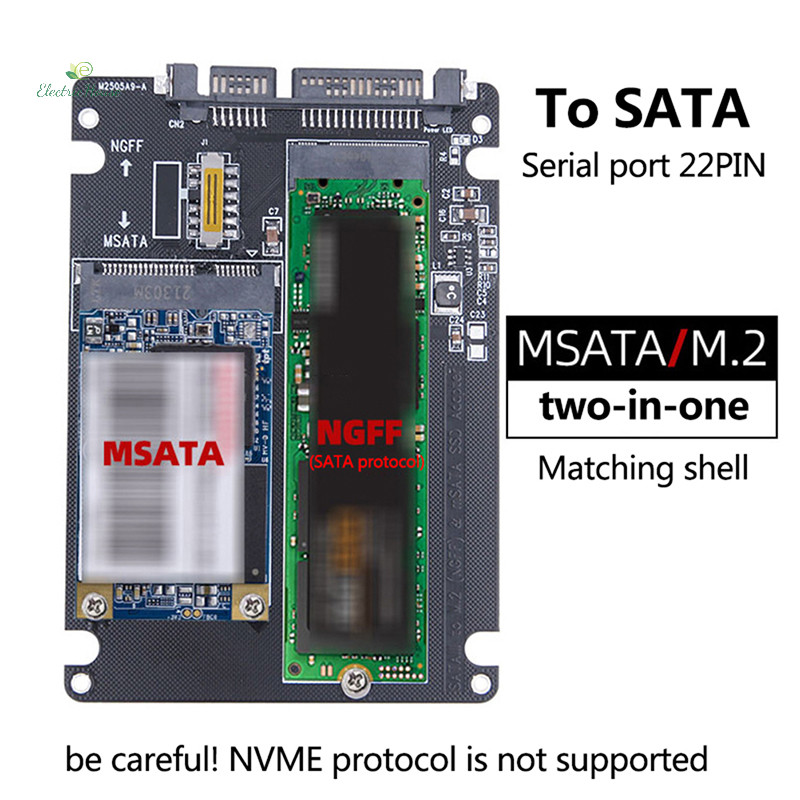 [Nhà Điện] NGFF Sang SATA 3 HDD Enclosure MSATA SSD Adapter M.2 SATA Protocol Adapter Board mới