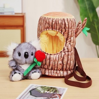 Thêm✨Hàng✨ Stump Rose Koala Sang Trọng Đồ Chơi Sáng Tạo Dễ Thương Koala Sang Trọng Ba Lô Lãng Mạn Hoa Hồng Trang Trí Phòng Ngủ Gối Bé Gái Trẻ Em Quà Tặng Sinh Nhật Ngày Lễ Tình Nhân Quà Tặng Ngày Qixi