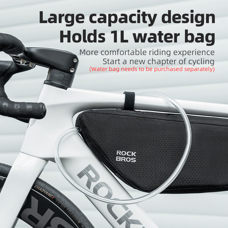 Rockbros Xe Đạp Trước Ống Túi Di Động Lưu Trữ 2.9L Dung Tích Lớn Xe Đạp Tam Giác Phản Quang Khung Túi Đi Xe Đạp Thiết Bị