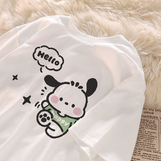 2024 Dễ Thương Nhật Bản Áo Thun Pochacco Cho Bé Trai Và Bé Gái Rời Phù Hợp Với Mùa Hè Playwear Top