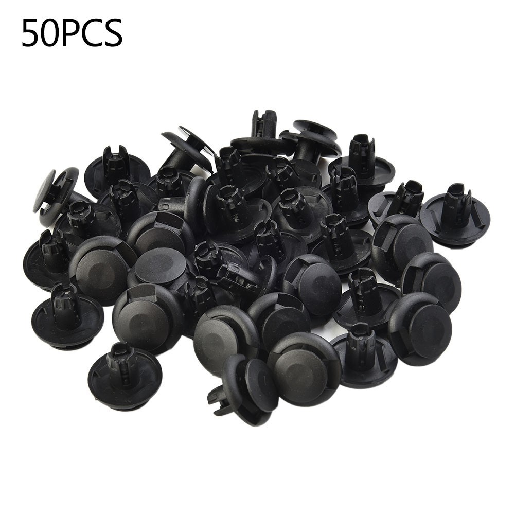 ✨Bộ 50 8mm Lỗ Nhựa Đẩy Pin Đinh Tán Chốt Kẹp Cho Xe Cản Cửa Viền
