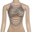 Klalien Tank Top Kim Loại Dây Treo Cổ Không Ngựa Gợi Cảm Rỗng Thời Trang Cá Tính Mùa Hè Người Phụ Nữ Mới