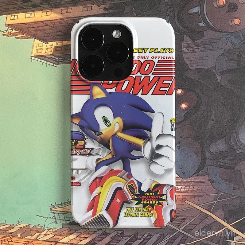 Ốp điện thoại Sonic Sonic dùng cho IPhone 15 14 13 ProMax 12 PRO 11 XSMAX XR XR XS X SE 7 8 plus 14 15 PLUS QYJS Ốp cứng Anime Ốp bảo vệ chống rơi cá tính cho phim IAHW