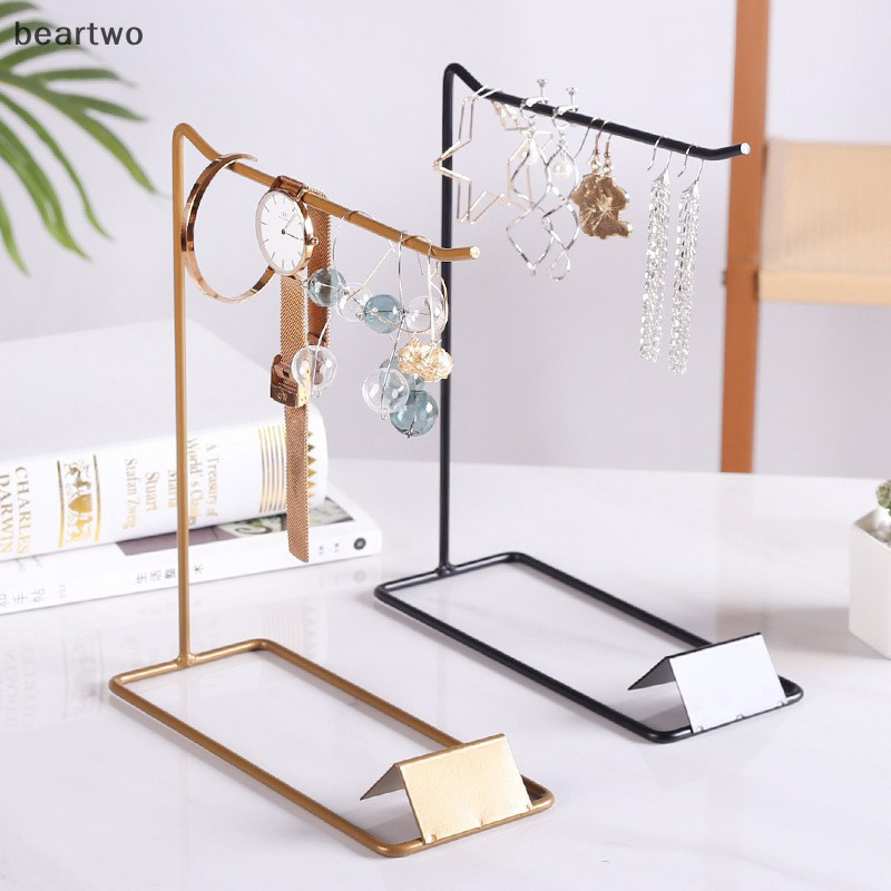 < Beartwo > Giá đỡ lưu trữ máy tính để bàn ba chiếc Lip And Móc khóa Giá đỡ mặt dây chuyền cho cửa hàng Nail Art Display Rack Móc treo trang sức Đẹp