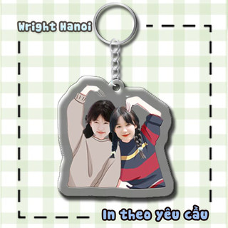 Standee, Móc Khoá IN THEO YÊU CẦU BẠN THÂN NỮ BFF quà tặng bạn bè, couple nữ, móc khoá đeo cặp