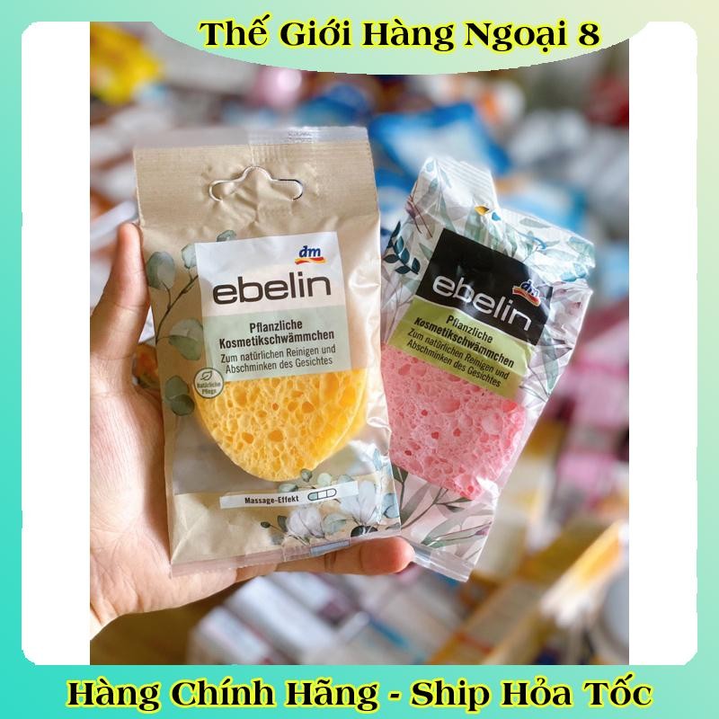 Miếng rửa mặt Silicon và bọt biển Ebelin Đức bền & sạch sâu lỗ chân lông