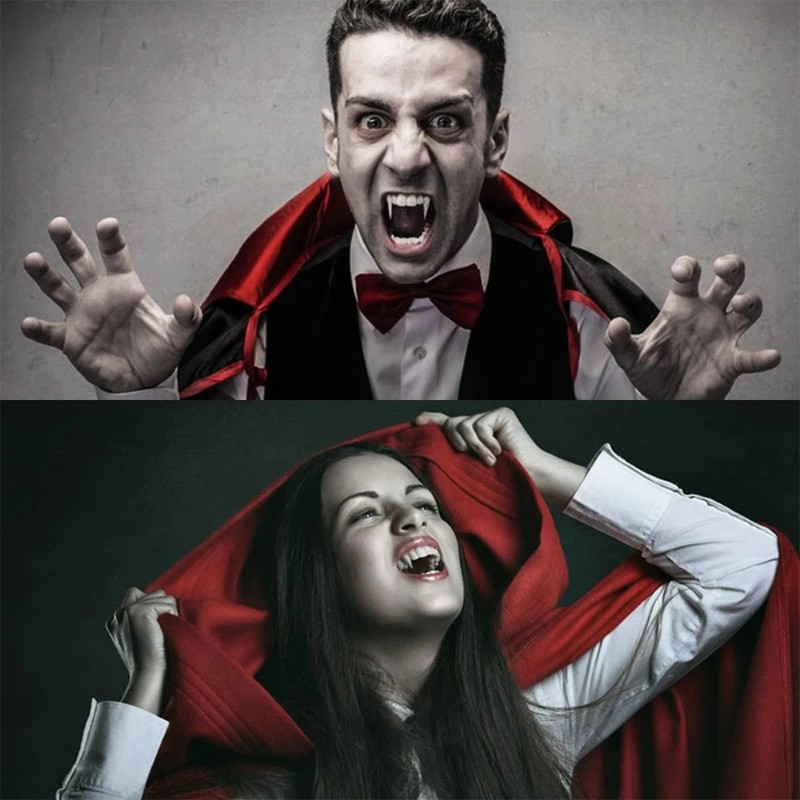 Halloween Ma Cà Rồng Răng Fangs Răng Giả Chống Đỡ Đảng Trang Phục DIY Cosplay Đạo Cụ