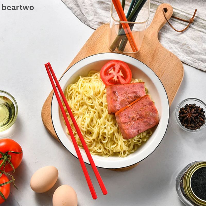 < Beartwo > Bộ Đũa Silicon Nhật Bản Chống Trơn Trượt Mì Sushi Đũa Thực Phẩm Bộ Đồ Ăn Nhà Bếp Quà Tặng Bộ Đồ Ăn Đẹp