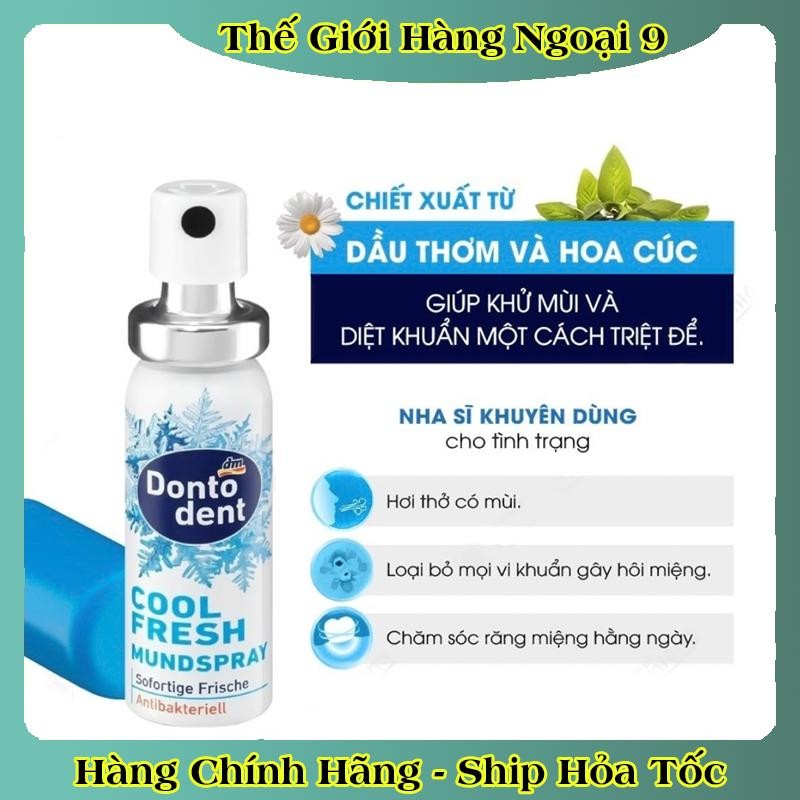 [DATE MỚI ĐỦ BILL] XỊT THƠM MIỆNG DONTODENT 15ML KHÁNG KHUẨN CỦA ĐỨC