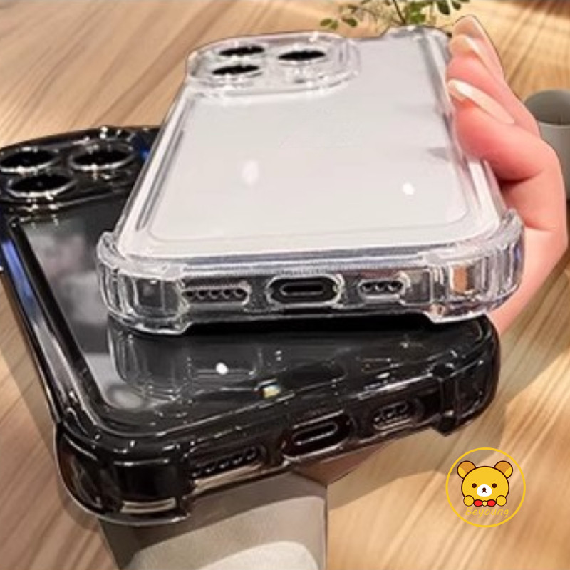 Ốp Điện Thoại Trong Suốt Chống Rơi Cho IQOO 12 Pro Neo 9 8 9S Pro 7 SE Z9 Turbo Z9X U3X Ốp Lưng Trong Suốt Túi Khí Bốn Góc Vỏ Mềm