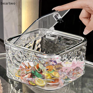 < Beartwo > Hộp đựng phụ kiện tóc Hộp đựng dây buộc tóc trong suốt cho nơ Cotton sắp xếp đẹp