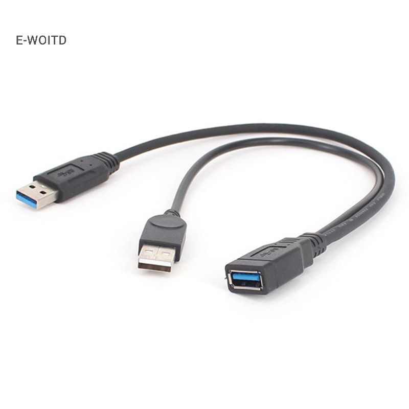 Cáp E-WOITD USB 3.0 Cáp sạc nguồn kép Y Adapter Nam sang Nữ Dây HNVN