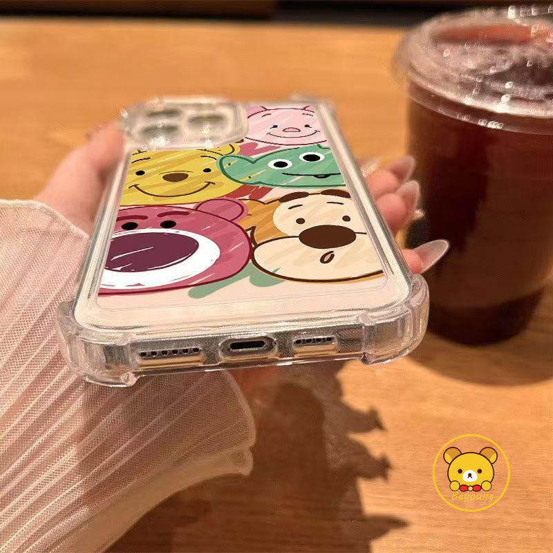 Ốp Điện Thoại Hoạt Hình Winnie the Pooh Cho Samsung Galaxy A42 M42 A51 A71 M01 A01 Core M11 A11 M31 A21s A31 M21 M30S A90 A80 Vỏ Túi Khí Vỏ TPU Mềm Chống Rơi