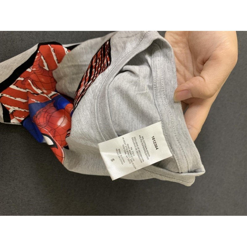 Áo phông nhện cotton bé trai