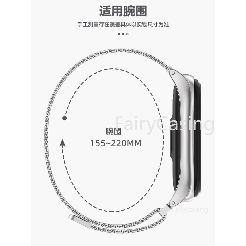 Milanese Vòng Dây Đeo Cho Xiaomi Mi Band 10 9 8 7 Dây Đeo Correa Thép Không Gỉ metel Vòng Tay Cho Xiaomi Mi Band 5 3 4 6 7