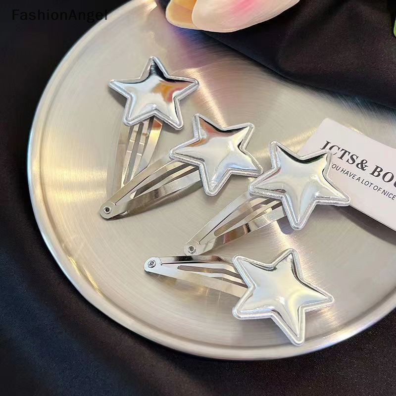 FashionAngel Bông Tai Kẹp Ngôi Sao Bobby Pin Ngọt Ngào Dễ Thương Pentagram Barrettes Hợp Thời Trang Cho Nữ Thẩm Mỹ Kẹp Bên Phụ Kiện Tóc Quà Tặng TH