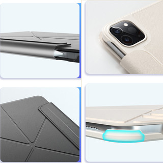 Vỏ Folio Có Thể Gập Lại Cho IPad 7 8 9 Air4 Air5 Air6 Air 11 13 M2 10.9 "Pro11 Pro12,9 2018 2020 2021 2022 Pro M4 11 13 2024 Vỏ Da Siêu Mỏng