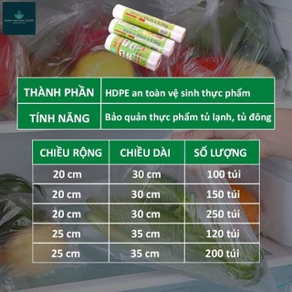 'Túi Bóng Sinh Học An Toàn Cho Thực Phẩm - Giữ Tủ Lạnh Gọn Gàng, Nhiều Kích Cỡ'