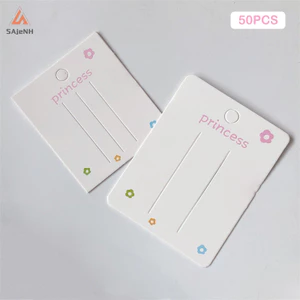 50 Chiếc Trống Kẹp Tóc Thẻ Giấy Phụ Kiện Tóc Thẻ Trưng Bày Trang Sức