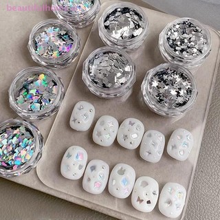 [Beautifulhome] 1Jar Laser Asterism Foil Flakes Nail Sequins Nail Art Trang trí móng tay Mẹo làm móng tay Ch Dành cho nữ Cô gái Phụ kiện DIY [làm đẹp]