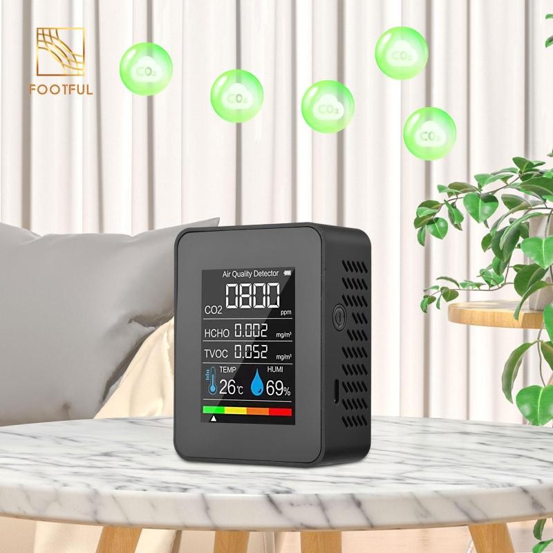 Máy kiểm tra chất lượng, màn hình, Máy phân tích CO2 cao cho sân,máy đo co2 trong nhà, Phát hiện trong nhà và ngoài trời Thử hcho tvoc pm2.5 / 1.0 / 10