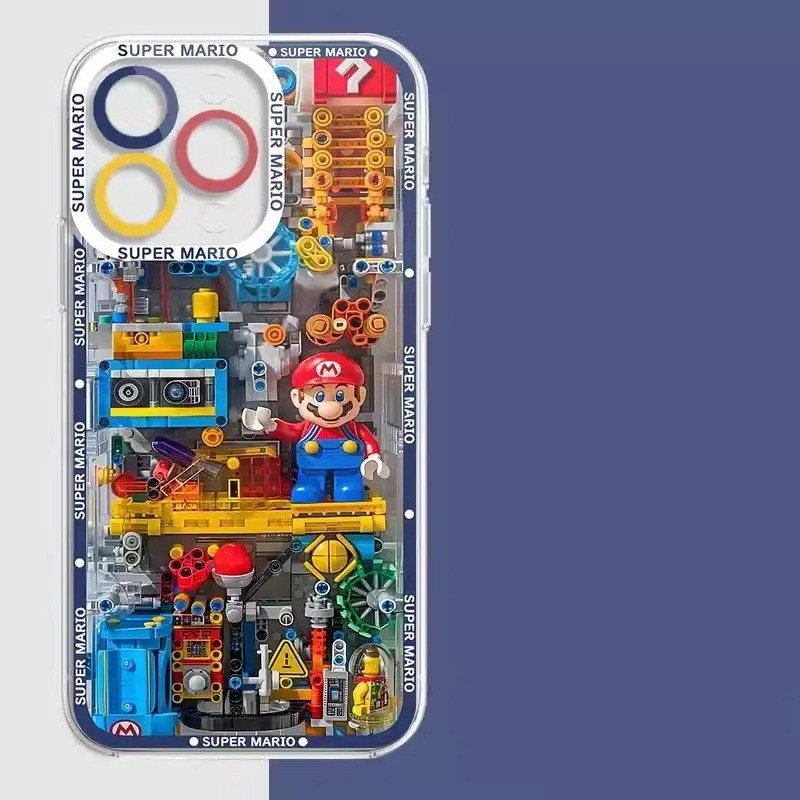 Ốp Lưng Trò Chơi Super Mario Bros Cho iPhone 16 15 14 13 12 11 Pro Max XR X XS Max 7 8 14 15 Plus SE 2020 Mini Khối Xây Dựng Silicon Chống Sốc Trong Suốt Mềm - ảnh 8