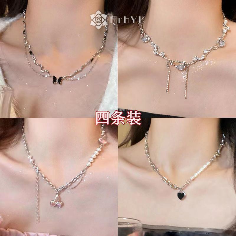 Qrhyk Ngọt Ngào Không Đều Tối Giản Tính Khí Ngọc Trai Cổ Dây Xích sel Choker Dây Chuyền Nữ Kỷ Niệm Hợp Thời Trang Trang Trang Sức Quà Tặng Mới