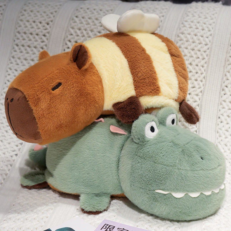 Dễ Thương Capybara Flip Transform Đồ Chơi Sang Trọng Capybara Pelican Cá Sấu Ong 2 Trong 1 Vui Nhộn Capybara Đồ Chơi Gấu Bông Sang Trọng Gối Phòng Ngủ Trang Trí Nhà Đồ Chơi Trẻ Em Quà Tặng Sinh Nhật Quà Tặng Giáng Sinh