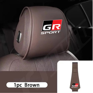 Toyota GR Thể Thao Da Ghế Ô Tô Tựa Đầu Vỏ Bảo Vệ Phụ Kiện Nội Thất Cho Xe Toyota Vios Raize Wigo Rush Veloz Yaris Ativ Innova Avanza Altis Fortuner Hilux Corolla Cross