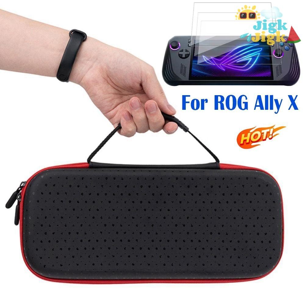 Túi đựng máy chơi Game cầm tay JIGK, Hộp đựng cứng chống trầy xước, Tấm bảo vệ màn hình di động chống sốc EVA cho du lịch ASUS ROG Ally X 2024