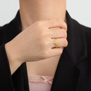 SKYRIM Ladies Ring Với Trung Quốc Knot Thiết Kế Titan Thép Không Gỉ Trang Sức