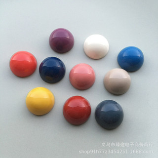 Màu Trơn Trống Tròn Trống Nửa Viên Thuốc Phù Hợp Với Nhựa Miếng Dán DIY Handmade Bông Tai Chất Liệu Phụ Kiện Bán Buôn